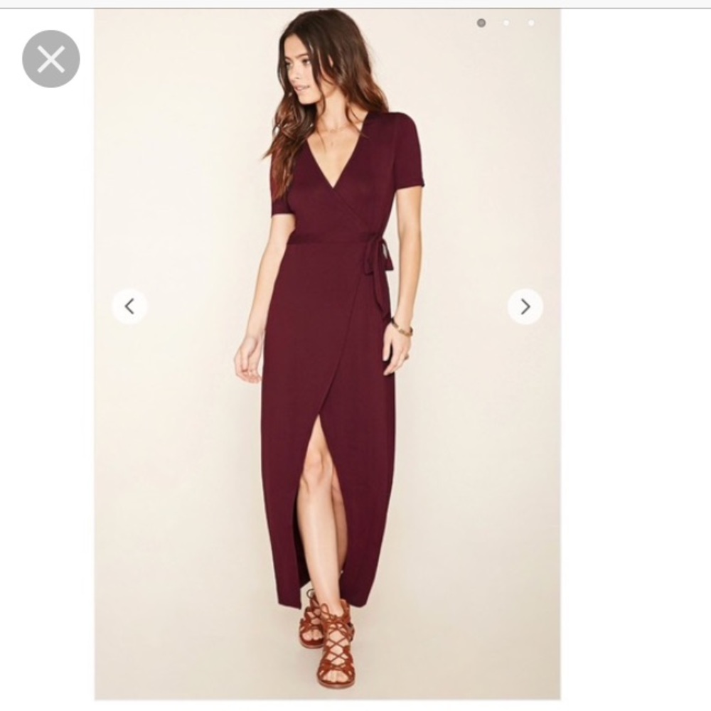 Wrap waist maxi dress